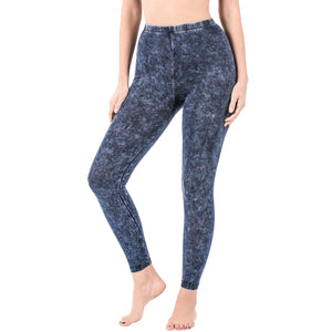 Blue Acid Wash Leggings