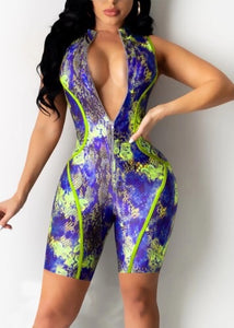 Snakeskin Bodycon Romper